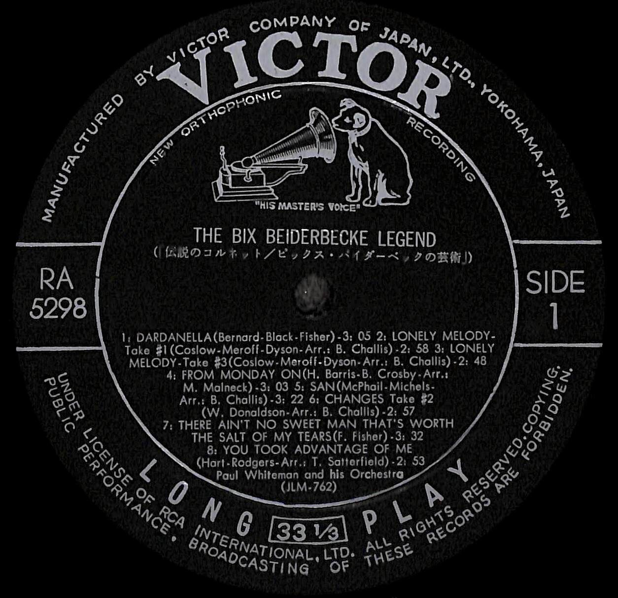 ビックス・バイダーベック / The Bix Beiderbecke Legend [※国内盤