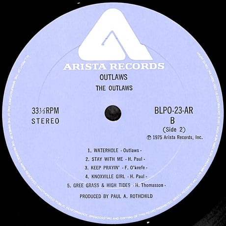 アウトローズ / 戦慄のアウトローズ [※国内盤,品番:BLPO-23-AR］(LPレコード)