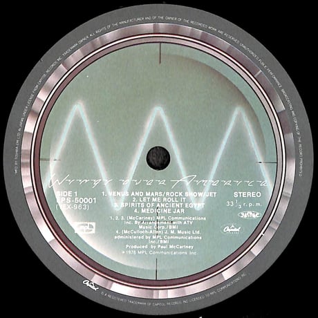 ウイングス / U.S.A. ライヴ!!  [※国内盤,品番:EPS-50001~3,3枚組］[特大ポスター付き](LPレコード)