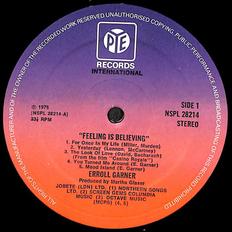 エロル・ガーナー / Feeling Is Believing［※輸入盤,生産国:UK,品番:NSPL 28214］(LPレコード)