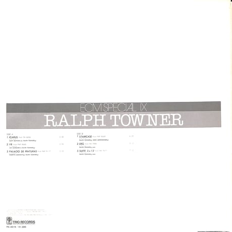 ラルフ・タウナー / ECMスペシャル IX [※国内盤,品番:PA-4019］(LPレコード)