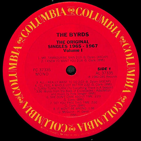 バーズ / The Byrds The Original Singles 1965-1967 Volume 1［※輸入盤,生産国:US,品番:FC 37335］(LPレコード)