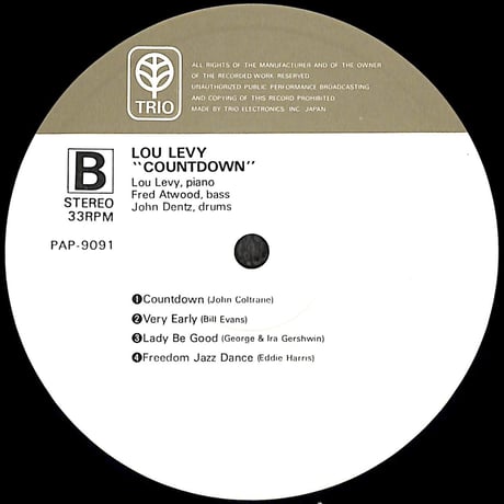 ルー・レヴィー / Count Down [※国内盤,品番:PAP-9091］(LPレコード)