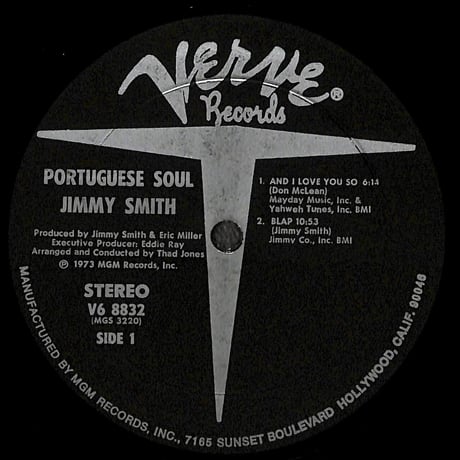 ジミー・スミス / Portuguese Soul［※輸入盤,生産国:US,品番:V6-8832］(LPレコード)