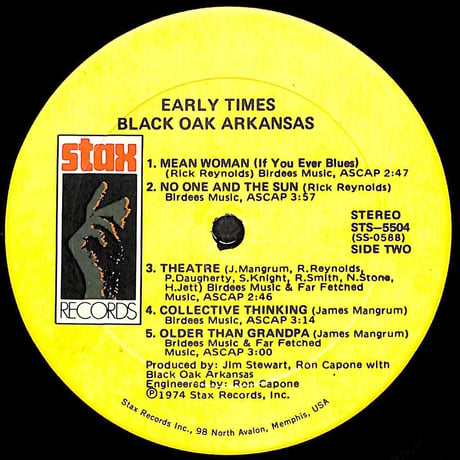 ブラック・オーク・アーカンソー / Early Times［※輸入盤,生産国:US,品番:STS-5504］(LPレコード)