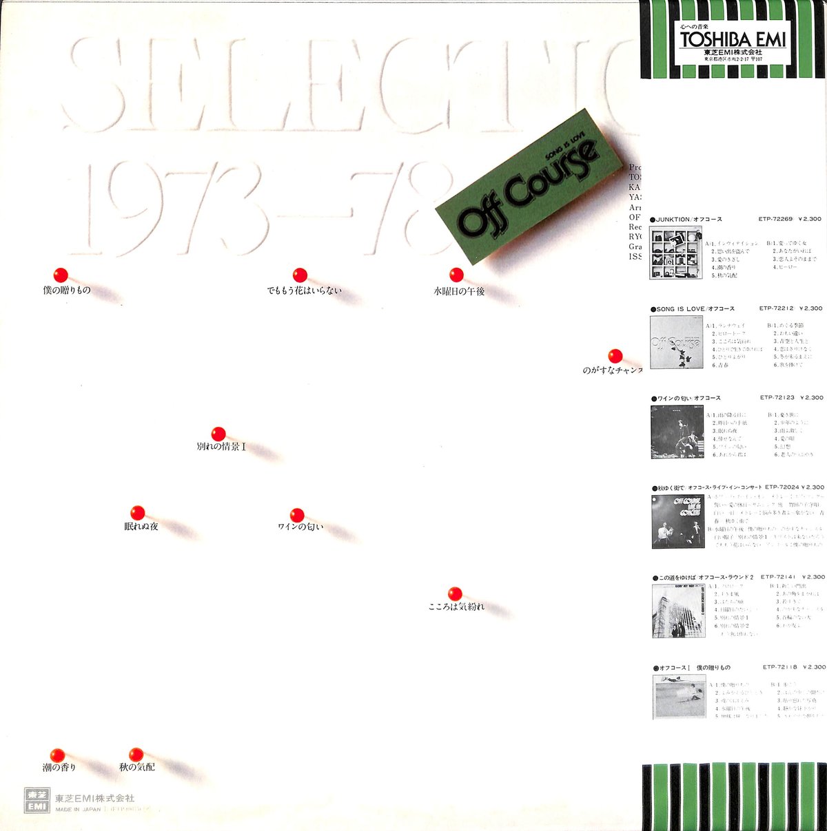 オフコース / セレクション 1973-78 [※国内盤,品番:ETP-80015］(LPレコ