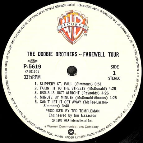 ドゥービー・ブラザーズ / フェアウェル・ツアー [※国内盤,品番:P-5619~20,2枚組］(LPレコード)