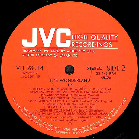 ITS / It's Wonderland [※国内盤,品番:VIJ-28014］(LPレコード)