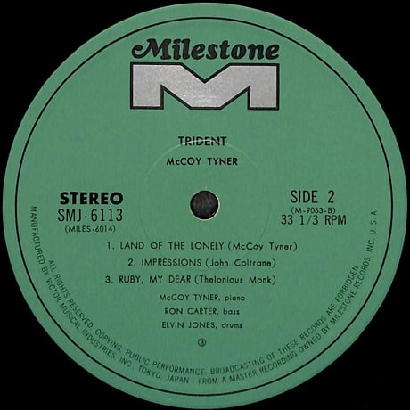 マッコイ・タイナー / トライデント  [※国内盤,品番:SMJ-6113］(LPレコード)