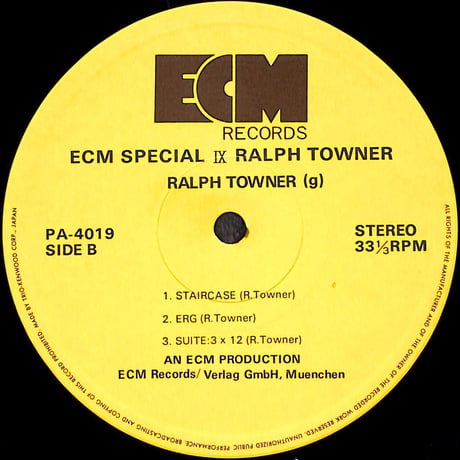 ラルフ・タウナー / ECMスペシャル IX [※国内盤,品番:PA-4019］(LPレコード)
