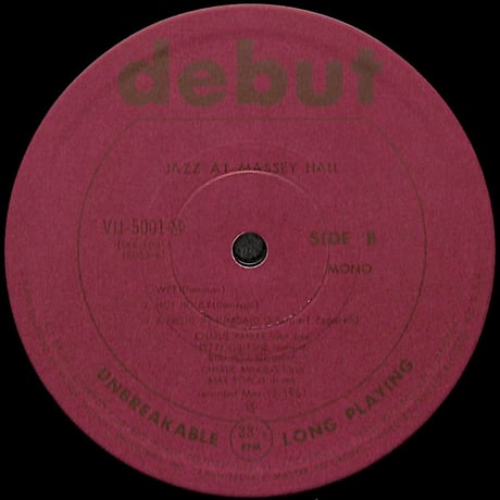 ジャズ・アット・マッセイ・ホール  [※国内盤,品番:VIJ-5001M］(LPレコード)
