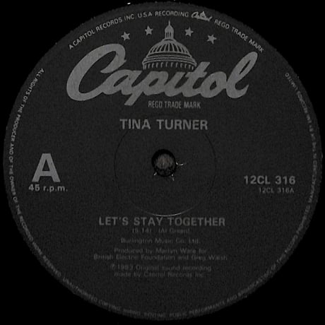 ティナ・ターナー / Let's Stay Together [※輸入盤,生産国:UK,品番:12CL 316,45 RPM］(LPレコード)