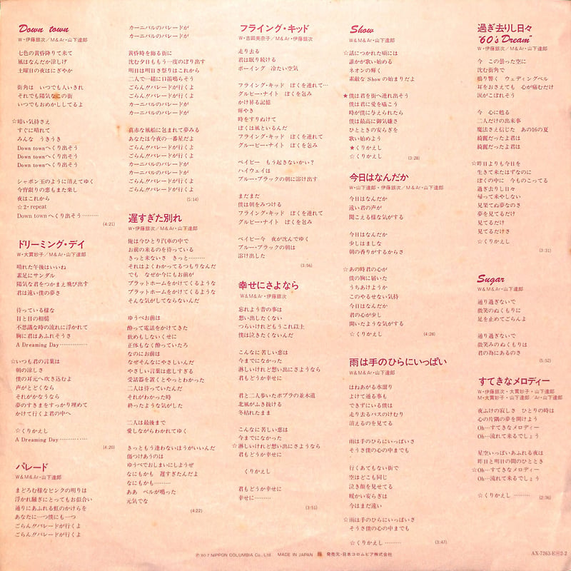 山下達郎 / 山下達郎 From ナイアガラ［※国内盤,品番:AX-7263-E］(LP