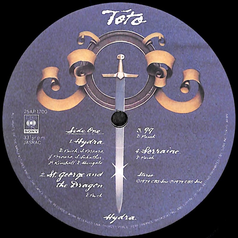 TOTO / ハイドラ [※国内盤,品番:25AP 1700］(LPレコード) | Books