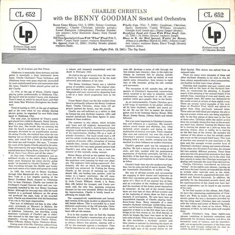 チャーリー・クリスチャン / With The Benny Goodman Sextet And Orchestra (USプレス)（LPレコード）