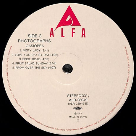 カシオペア / フォトグラフス［※国内盤,品番:ALR-28049］(LPレコード)