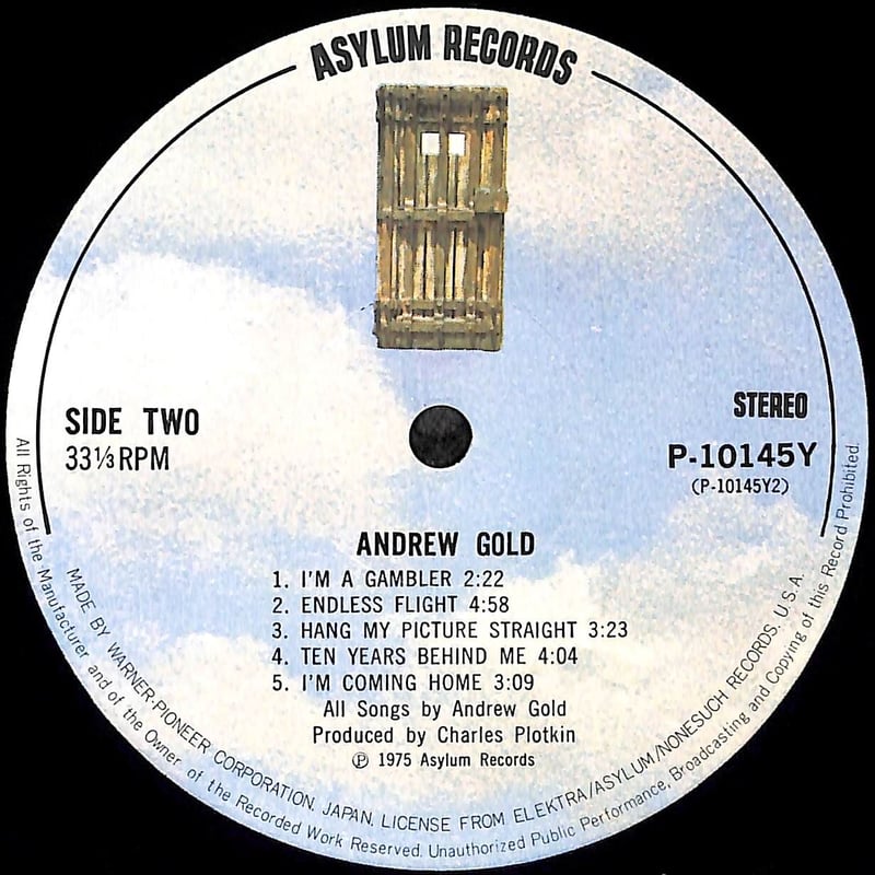 アンドリュー・ゴールド / Andrew Gold [※国内盤,品番:P-10145Y］(LP