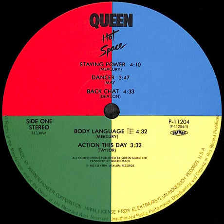 クイーン / ホット・スペース [※国内盤,品番:P-11204］(LPレコード)