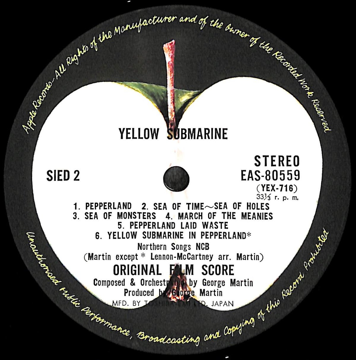 稀少UKオリジナル初回モノ美盤イエローサブマリンビートルズBeatlesレコード ビートルズ ピクチャーレコード UK盤 イエローサブマリン
