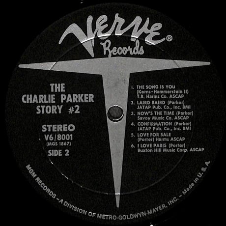 チャーリー・パーカー / The Charlie Parker Story #2 [※輸入盤,生産国:US,品番:V6-8001］(LPレコード)