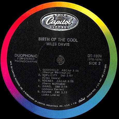 マイルス・デイヴィス / Birth Of The Cool［※輸入盤,生産国:US,品番:DT-1974］(LPレコード)