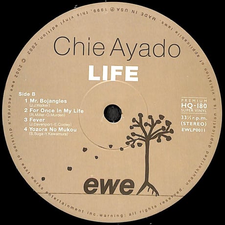 綾戸智恵 / Life [※輸入盤,生産国:US,品番:EWLP 0011］(LPレコード)