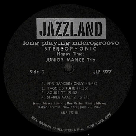 ジュニア・マンス・トリオ / Happy Time [※輸入盤,生産国:US,品番:JLP 977］(LPレコード)