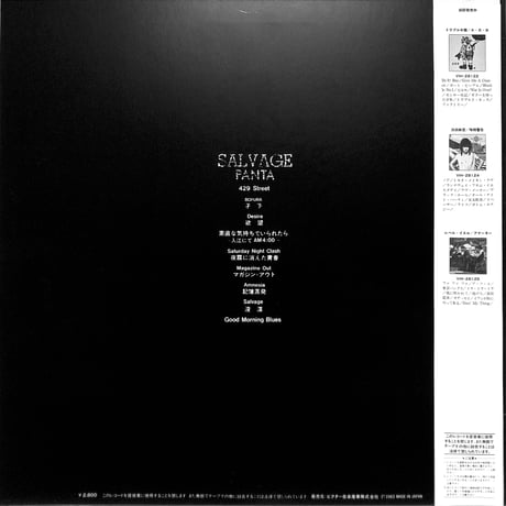PANTA / 浚渫 SALVAGE（LPレコード）