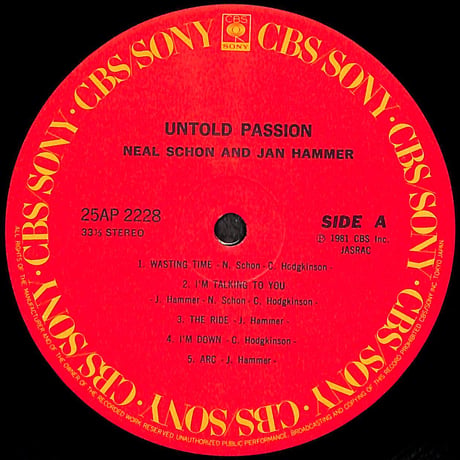 ニール・ショーン&ヤン・ハマー / 閃光 [※国内盤,品番:25AP 2228］(LPレコード)