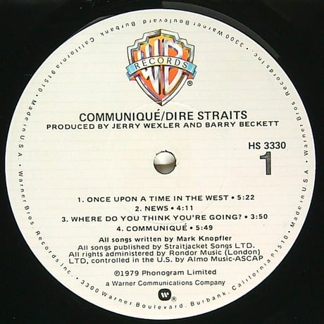 ダイアーストレイツ / Communique ［※US盤,品番:HS3330］[USオリジナル、エンボスジャケット、LW2,LW8刻印ロスアンゼルスプレス] (LPレコード)
