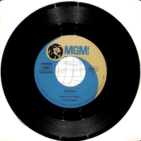 コニー・フランシス / ヴァケイション［※日本盤 品番:DMQ 6904］(7inchシングル)