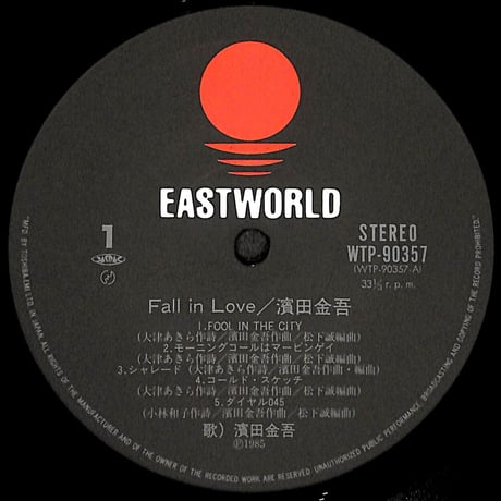 濱田金吾 / フォール・イン・ラヴ［※国内盤,品番:WTP-90357］(LPレコード)