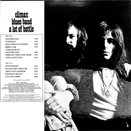 Climax Blues Band / A Lot Of Bottle (US再発)（LPレコード）