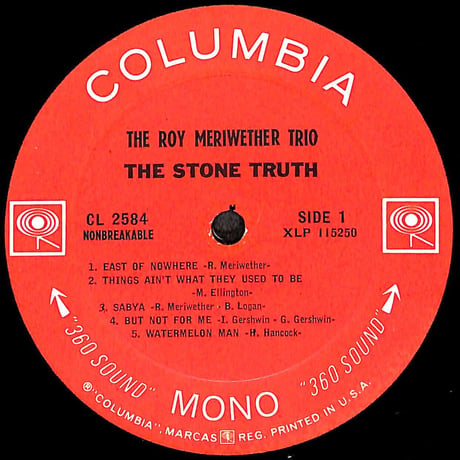 ロイ・メリウェザー・トリオ / The Stone Truth [※輸入盤,生産国:US,品番:CL 2584］(LPレコード)