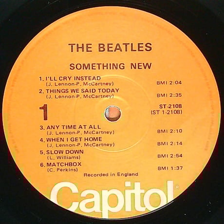 ビートルズ / SOMETING NEW ［※US盤,品番:ST-2108,US再発オレンジラベル、シュリンク付］ (LPレコード)
