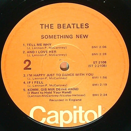 ビートルズ / SOMETING NEW ［※US盤,品番:ST-2108,US再発オレンジラベル、シュリンク付］ (LPレコード)