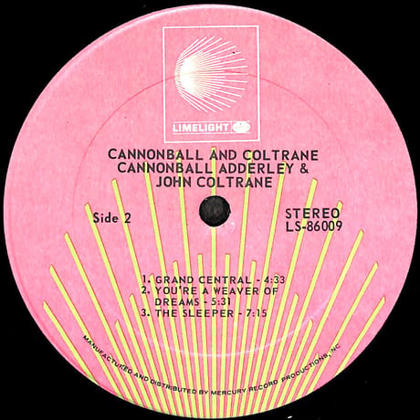 キャノンボール・アダレイ,ジョン・コルトレーン / Cannonball & Coltrane [※輸入盤,生産国:US,品番:LS 86009］(LPレコード)
