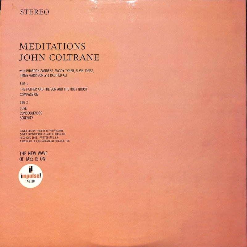 ジョン・コルトレーン Meditations レコード ジョン・コルトレーン / Meditations [※輸入盤,生産国:US,品番:A-9110