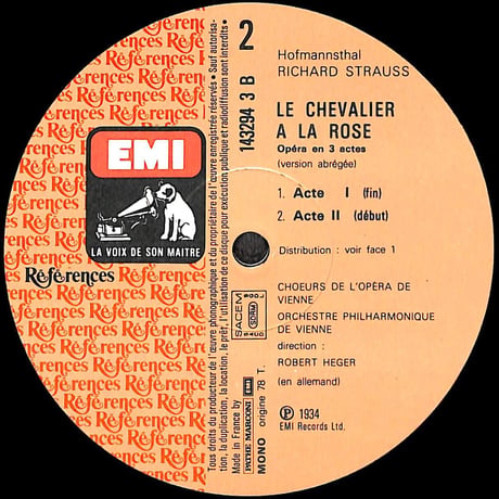 リヒャルト・シュトラウス / Le Chevalier À La Rose [※輸入盤,生産国:France,品番:1432943,2枚組］(LPレコード)