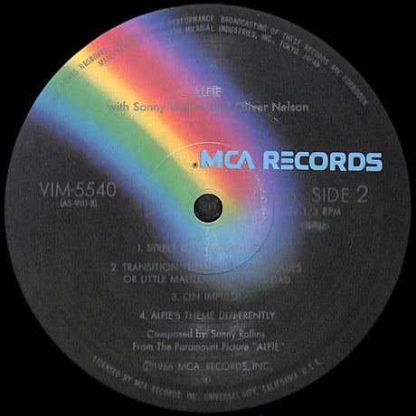 ソニー・ロリンズ / アルフィー [※国内盤,品番:VIM-5540］(LPレコード)