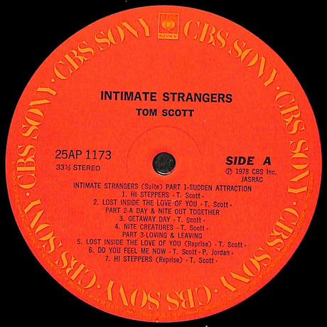 トム・スコット / Intimate Strangers［※国内盤,品番:25AP 1173］(LPレコード)