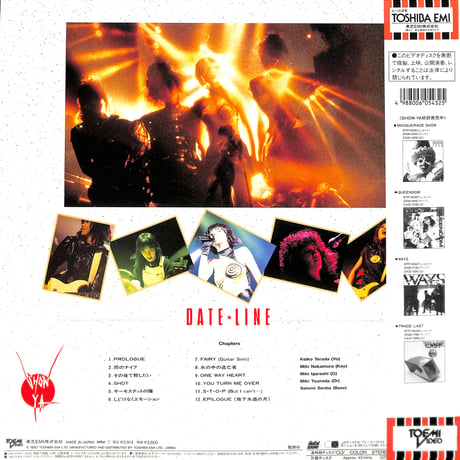 Show-Ya / デート・ライン [発売年:1987年][※品番:FV040-1028](Laser Disc)
