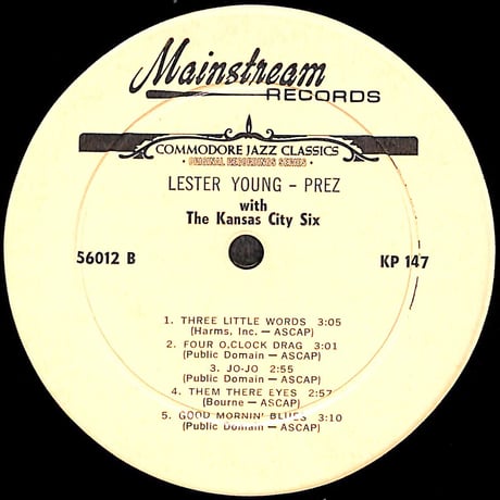 レスター・ヤング / Prez [※輸入盤,生産国:US,品番:56012］(LPレコード)