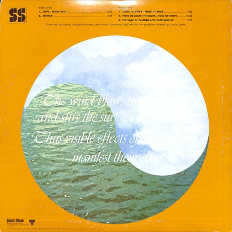 チック・コリア / ナウ・ヒー・シングス・ナウ・ヒー・ソブス [※国内盤,品番:GXC 3165］(LPレコード)