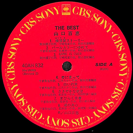 山口百恵 / The Best 山口百恵 [※国内盤,品番:40AH 831~2,2枚組］[特大ポスター付き](LPレコード)