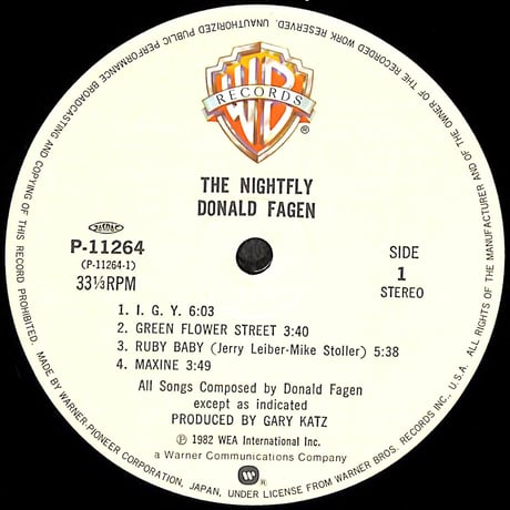 ドナルド・フェイゲン / The Nightfly [※国内盤,品番:P-11264］(LPレコード)
