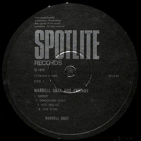 ワーデル・グレイ,スタン・ハッセルガード / Wardell Gray Stan Hasselgard [※輸入盤,生産国:UK,品番:SPJ134］(LPレコード)