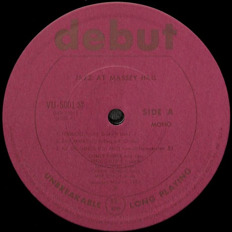 ジャズ・アット・マッセイ・ホール  [※国内盤,品番:VIJ-5001M］(LPレコード)