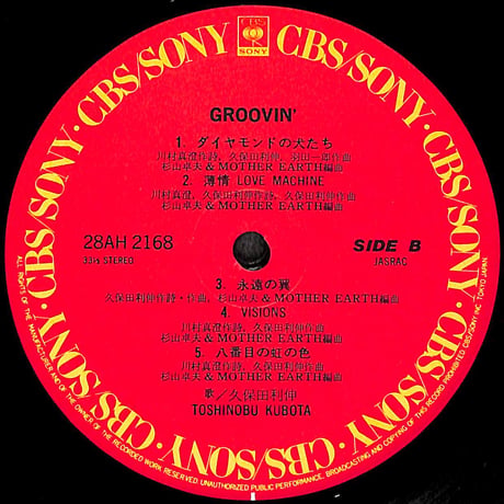 久保田利伸 / Groovin' [※国内盤,品番:28A 2168］(LPレコード)