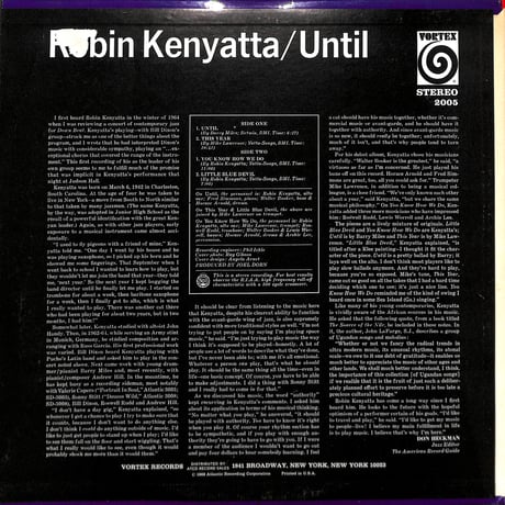 ロビン・ケニヤッタ / Until [※輸入盤,生産国:US,品番:2005］(LPレコード)